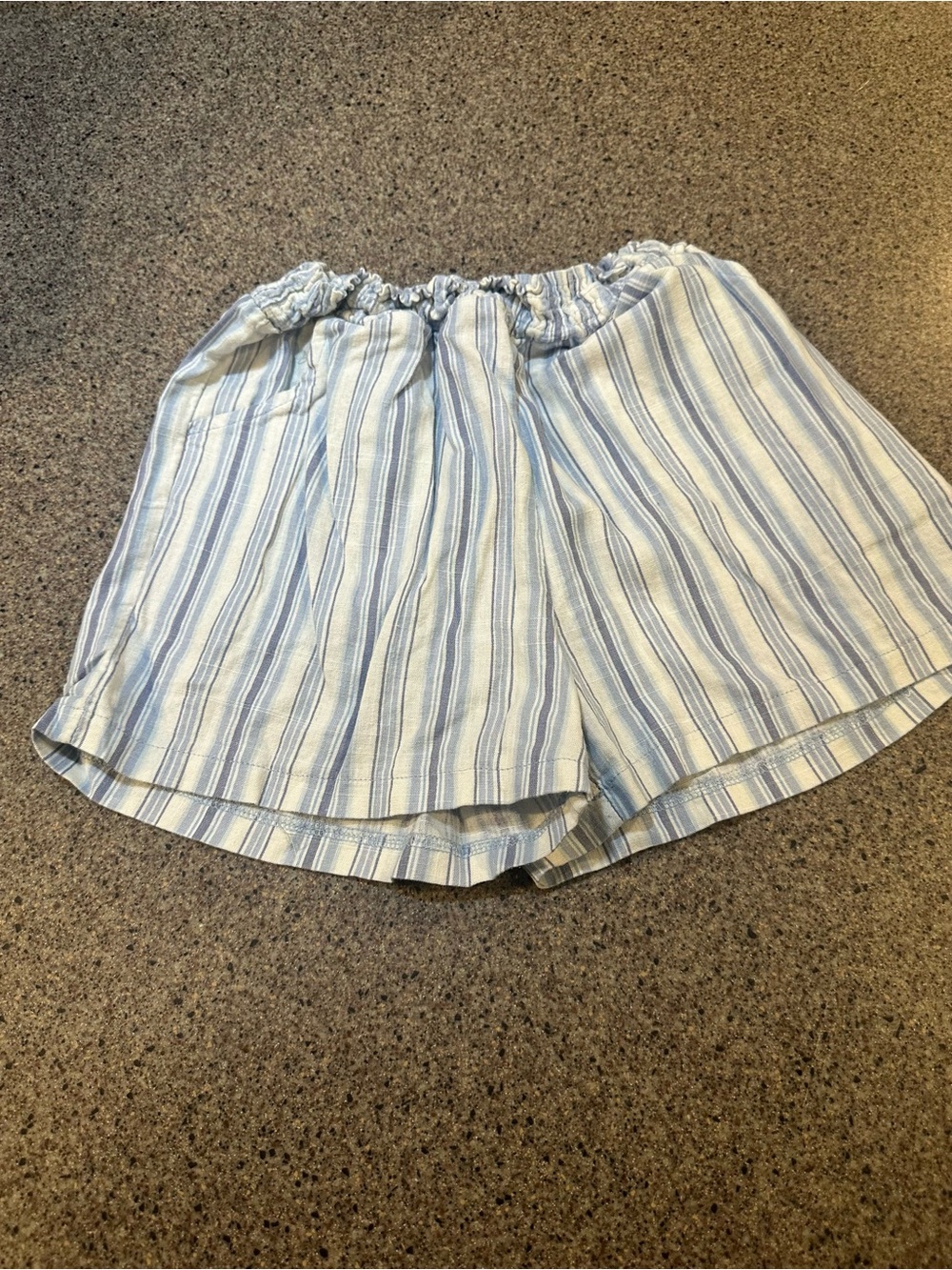 Wallflower Blue and White Striped Pull-On Shorts